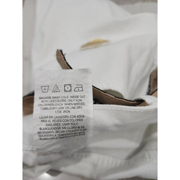 Lee Jean Shorts Mid-rise White 8" Inseam Boho Belt NWT Women's 18 - Picture 5 of 7